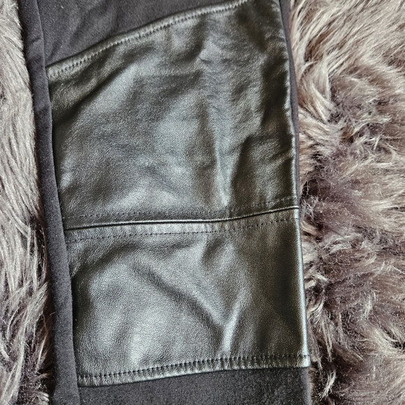 Mexx Metropolitan Leather Accent Leggings Stretchy Pants Size 8 - Picture 2 of 6